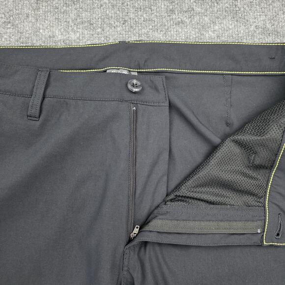 Eddie Bauer Pants Mens 36x32 Black Straight Fit Nylon Spandex Zip Pocket Outdoor - Picture 11 of 16